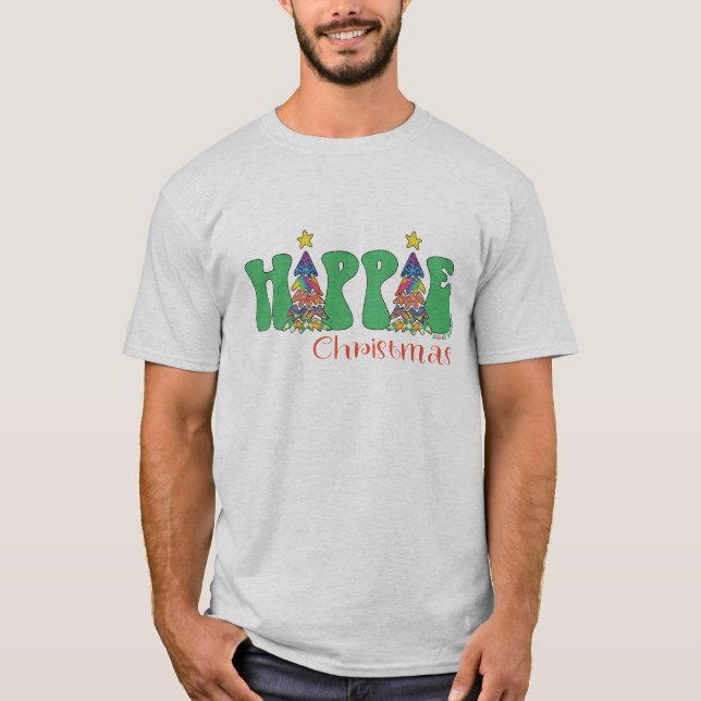 Camiseta Navidades hippie (Anverso)