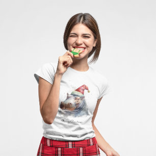 Camiseta Navidades Hippo, personalizable