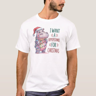 Camiseta Navidades Hippopotamus Funny