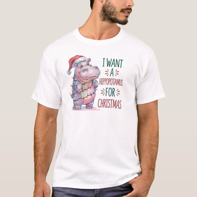 Camiseta Navidades Hippopotamus Funny (Anverso)