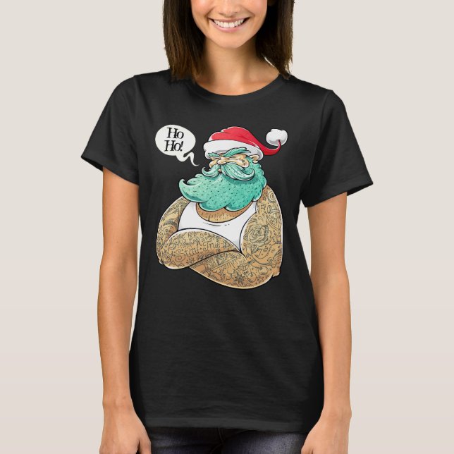 Camiseta Navidades Hipsta Santa Claus T-Shirt (Anverso)