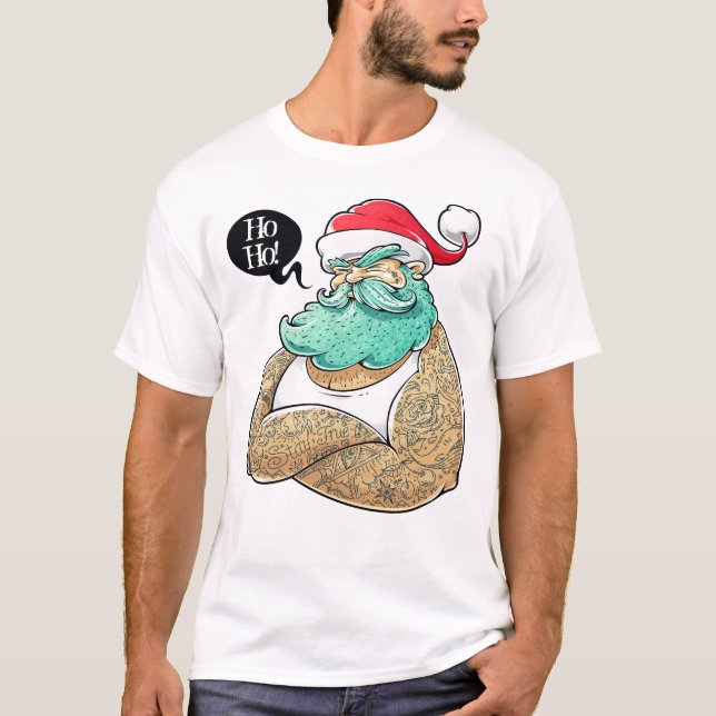 Camiseta Navidades Hipsta Santa Claus T-Shirt (Anverso)