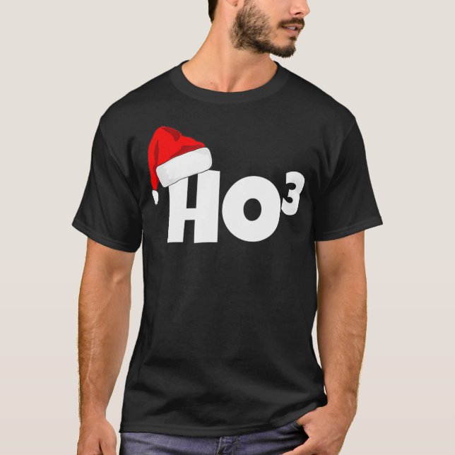 Camiseta Navidades Ho3 con cama de matrimonio HoHoHo Math r (Anverso)