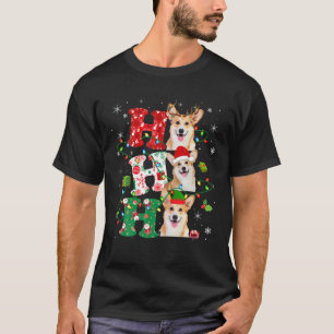 Camiseta Navidades Ho3 iluminan el corgi reno de Santa Elf