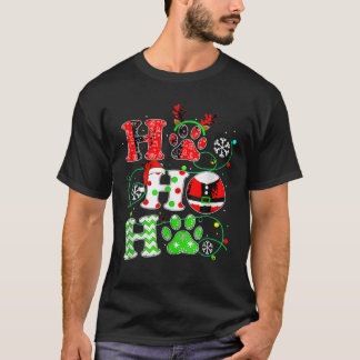 Camiseta Navidades Ho Ho Ho Ho Dog Paw Por Perro Lover Funn