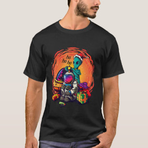 Camiseta Navidades Ho Ho Ho Ho Ho Alien Navidades astronaut