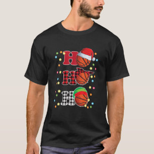 Camiseta Navidades Ho Ho Ho Ho Santa Red Plaid iluminan Paj