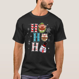 Camiseta Navidades Ho Ho Ho Ho Xmas Pajama Familia Matriz 2