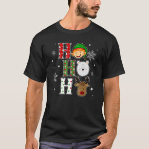 Camiseta Navidades Ho Ho Ho Ho Xmas Pajama Familia Matriz 4