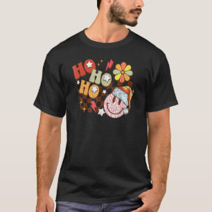 Camiseta Navidades Ho Ho Ho Santa Hat Happy Face Leoparme