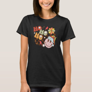 Camiseta Navidades Ho Ho Ho Santa Hat Happy Face Leoparme