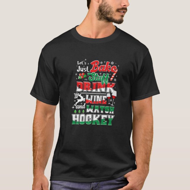 Camiseta Navidades Hockey Mamás Vino haciendo vacaciones pi (Anverso)