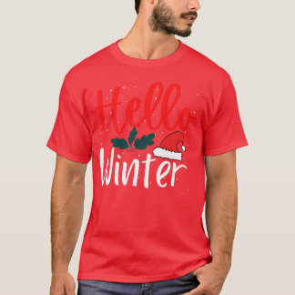Camiseta Navidades Hola chica de Navidades de Winter Cute
