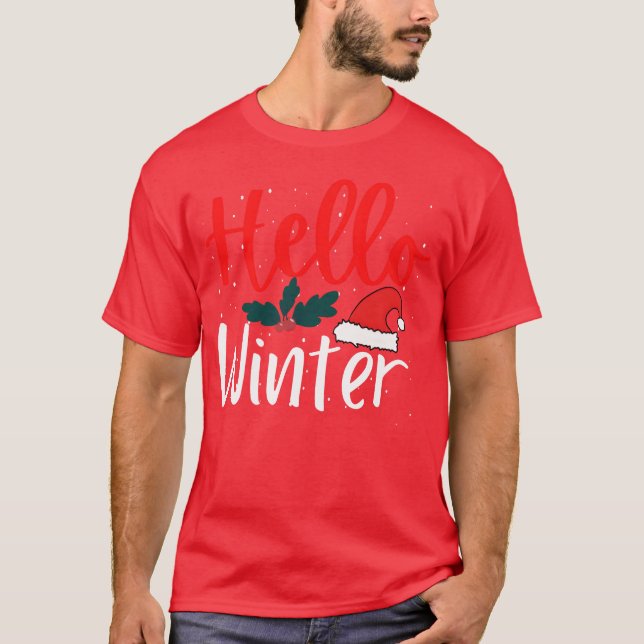 Camiseta Navidades Hola chica de Navidades de Winter Cute (Anverso)