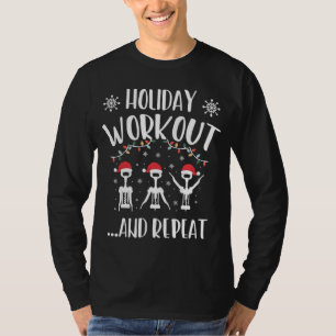 Camiseta Navidades Holiday Workout Funny Wine Lover Gift