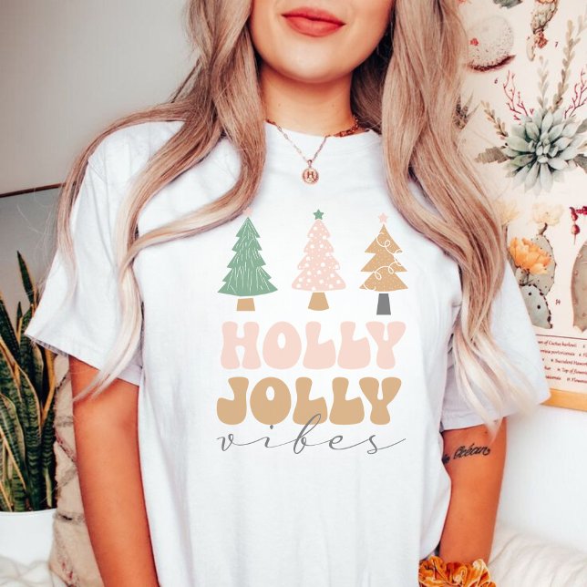 Camiseta Navidades Holly Jolly Vibes (Subido por el creador)