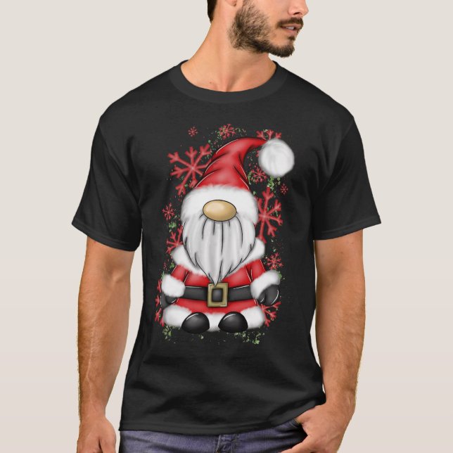 Camiseta Navidades Hombres Sr Claus Santa Gnome Navidades P (Anverso)
