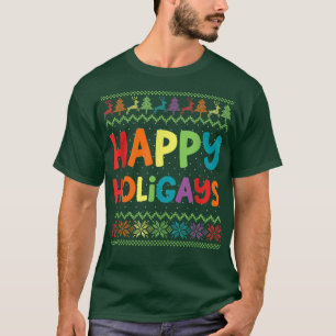 Camiseta Navidades homosexuales divertidos LGBT Felices hol