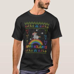 Camiseta Navidades homosexuales divertidos LGBT Felices Hol