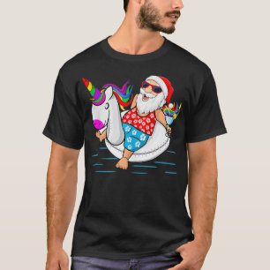 Camiseta Navidades honrados de verano de Santa Unicornio en