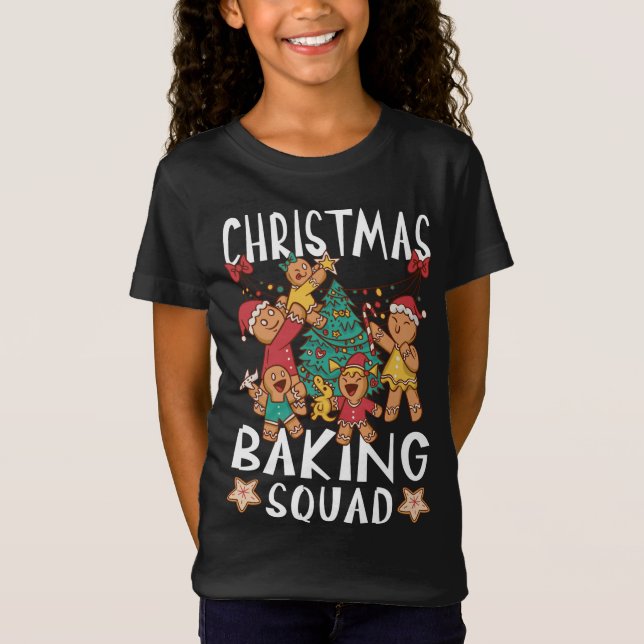 Camiseta Navidades horneando al escuadrón pan de jengibre h (Anverso)