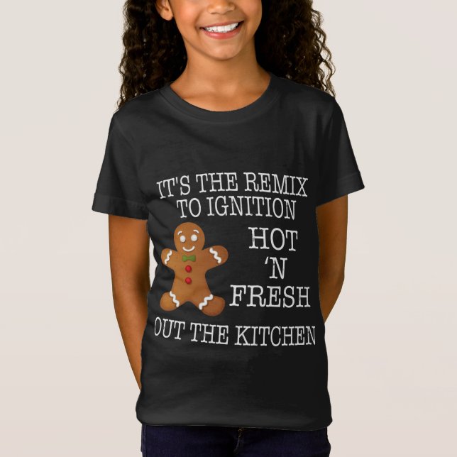 Camiseta Navidades horneando pan de jengibre Hombre Kit de  (Anverso)