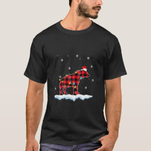 Camiseta Navidades Hyena Animales Santa Hat Xmas Luces