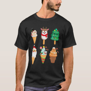 Camiseta Navidades Ice Cream Santa Amigos Navidades Niños