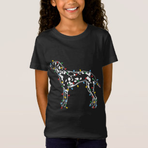 Camiseta Navidades iluminan a perro dálmata con mucho sudor