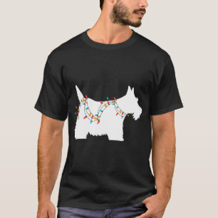 Camiseta Navidades iluminan a Scottish Terrier un amante de