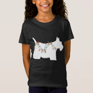 Camiseta Navidades iluminan a Scottish Terrier un amante de