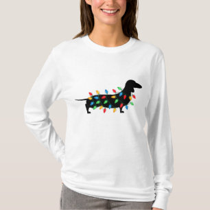 Camiseta Navidades iluminan a Wiener Dachshund Perro Lover