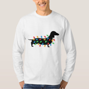 Camiseta Navidades iluminan a Wiener Dachshund Perro Lover