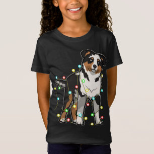 Camiseta Navidades Iluminan al Pastor Australiano Lover Xma
