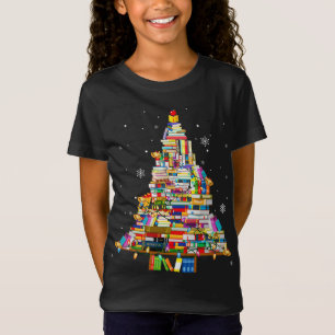 Camiseta Navidades Iluminan Árboles De Biblioteca Para Bibl