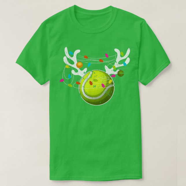 Camiseta Navidades iluminan baile de tenis navidad divertid (Diseño del anverso)