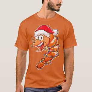 Camiseta Navidades iluminan camarón con Gorra de Navidad ca