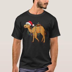 Camiseta Navidades iluminan camello con Gorra de Navidad