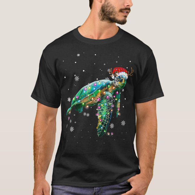 Camiseta Navidades iluminan divertida Santa Hat Feliz Navid (Anverso)