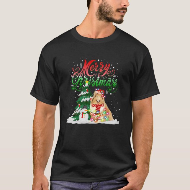Camiseta Navidades iluminan estantería de concordancia de P (Anverso)