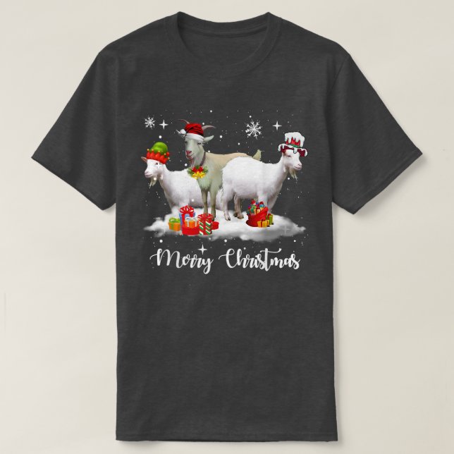 Camiseta Navidades iluminan la cabra XMas Pajama (Diseño del anverso)