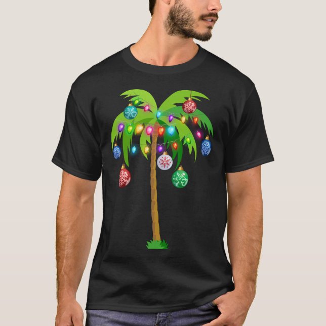 Camiseta Navidades iluminan la divertida tropa de playa Haw (Anverso)