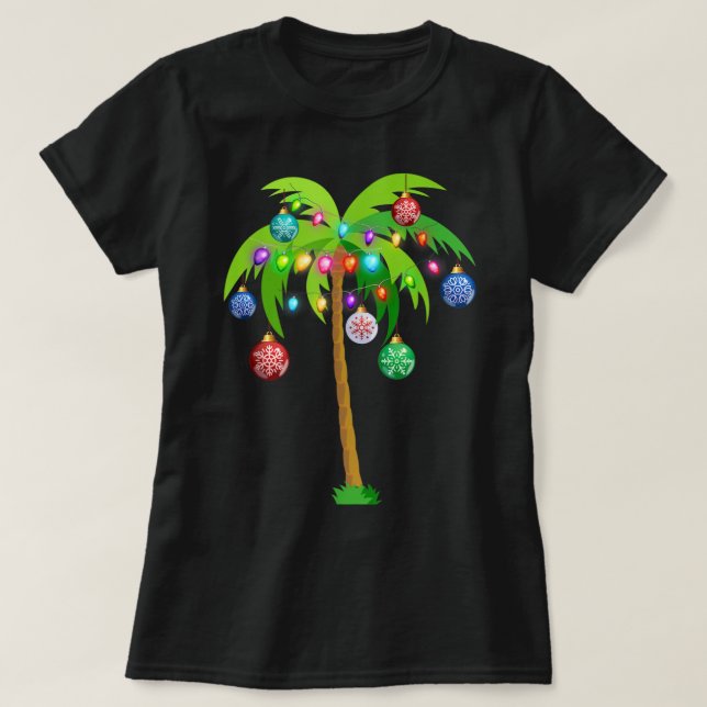 Camiseta Navidades iluminan la divertida tropa de playa Haw (Diseño del anverso)