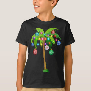 Camiseta Navidades iluminan la divertida tropa de playa Haw
