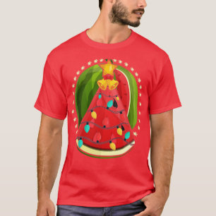 Camiseta Navidades iluminan la sandía tropical de Hawaiian 