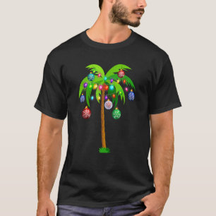 Camiseta Navidades iluminan Palm Tree Hawaii Beach Tropical