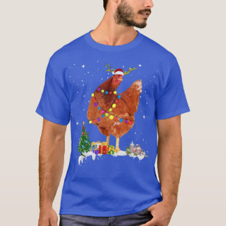 Camiseta Navidades iluminan pollo de Santa Funny