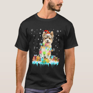 Camiseta Navidades iluminan Yorkshire Terrier Dog Santa Tre