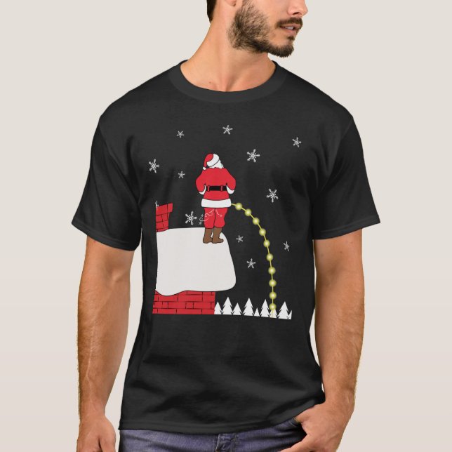 Camiseta Navidades inapropiados Santa pee Classic T-Shirt (Anverso)