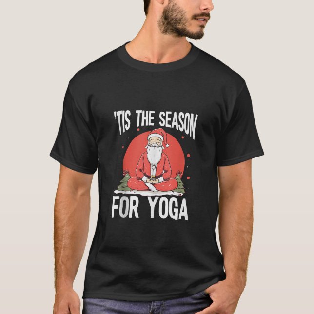 Camiseta Navidades Instructor de Yoga Namaste Santa Claus M (Anverso)